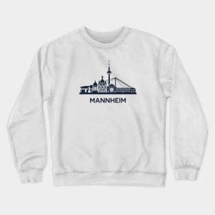 Skyline emblem of Mannheim, city in the southwestern part of Germany Crewneck Sweatshirt